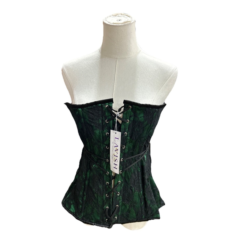 Lavish By Daisy Corsets 2XL Women's Lingerie Green Black